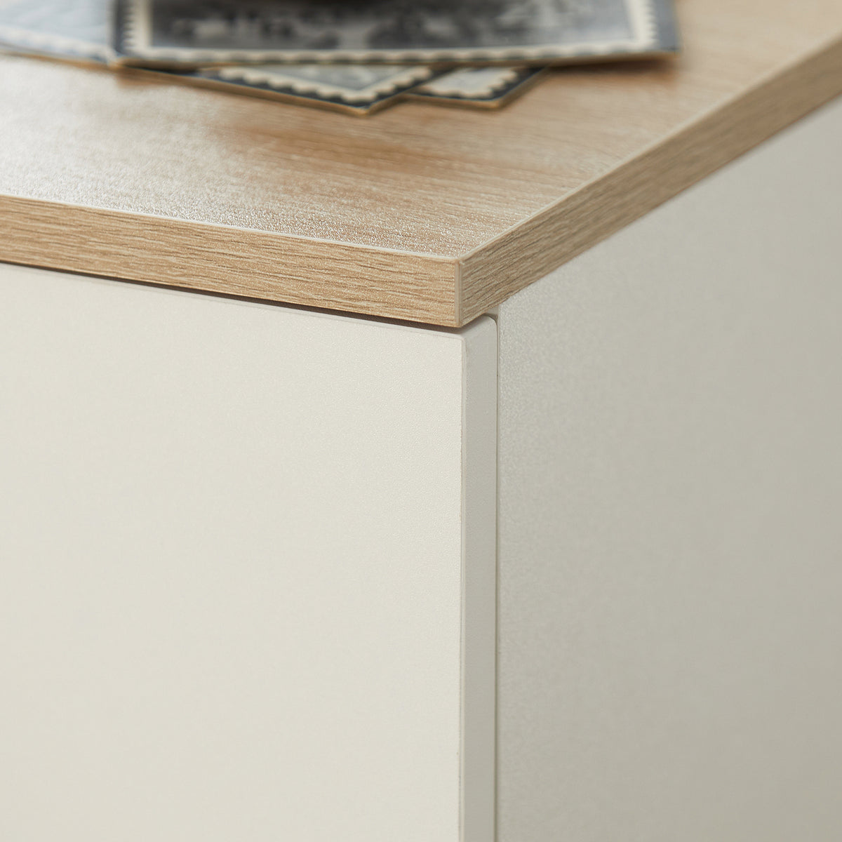 SoBuy FBT111-WNx2 Lot de 2 Tables de Chevet Étroites 20 cm – Gain de Place, Tiroir et Étagère