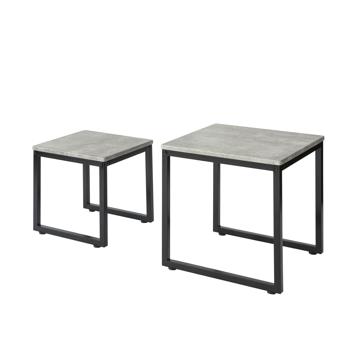 SoBuy FBT42-HG Tables Basses Gigognes, Set de 2, Lot de 2 Tables d'Appoint Empilables Tables Carrée Table Basse
