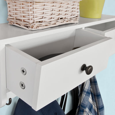 SoBuy FRG178-W Portemanteau Étagère murale