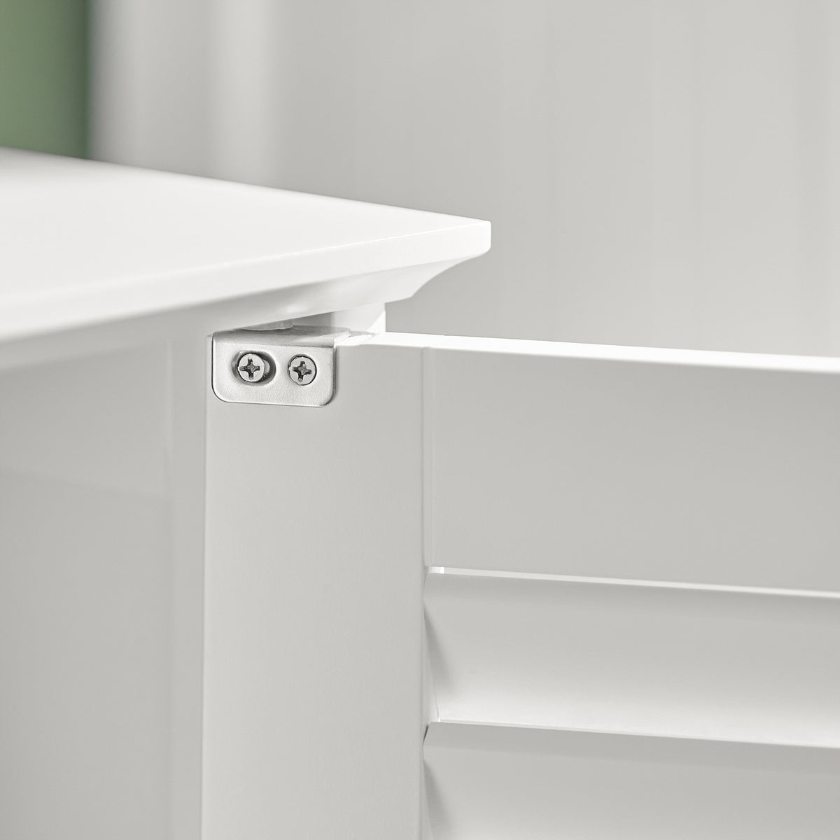 SoBuy FRG237-W Meuble Sous-Lavabo Meuble de Salle de Bain Vasque, 2 portes et 2 étages
