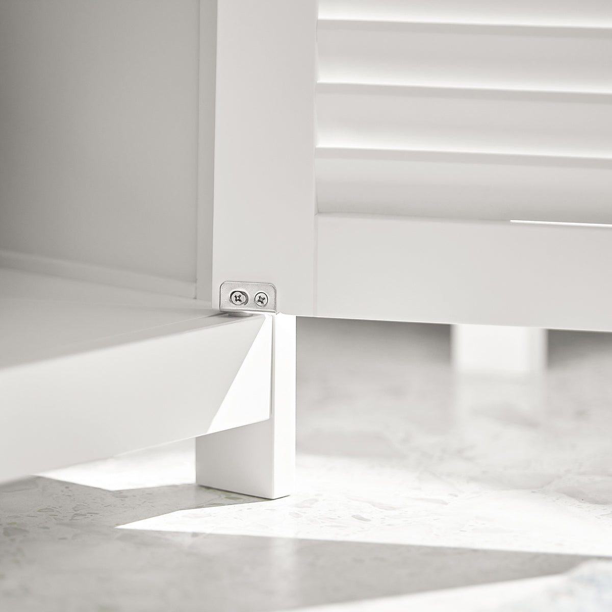 SoBuy FRG237-W Meuble Sous-Lavabo Meuble de Salle de Bain Vasque, 2 portes et 2 étages
