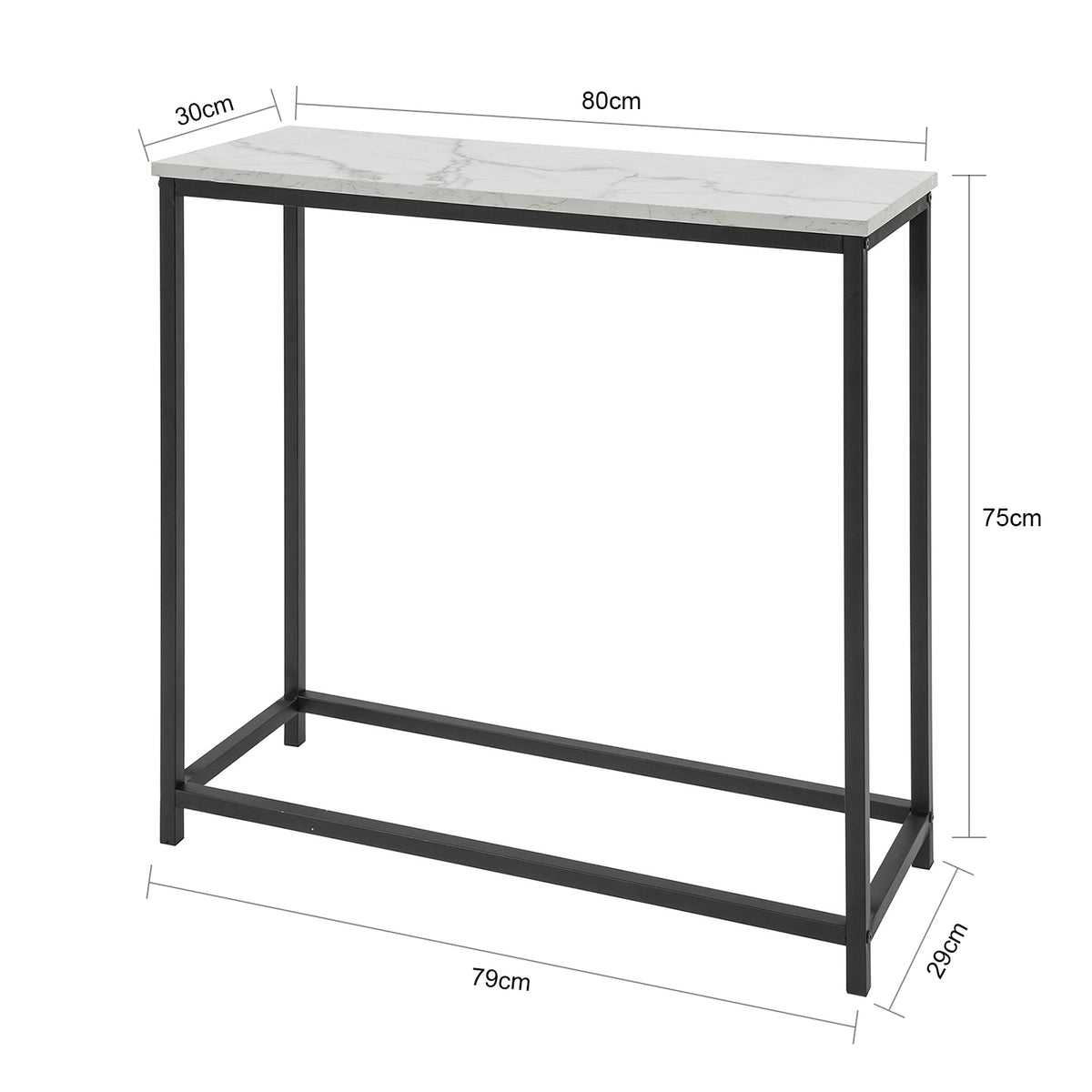 SoBuy FSB29-Sch Table Console Table d'Appoint Bout de Canapé Table d’Entrée