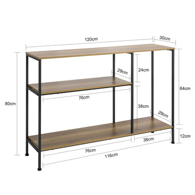 SoBuy FSB35-PF Table Console Table d’entrée Buffet Bout de Canapé avec 3 étagères de Rangement