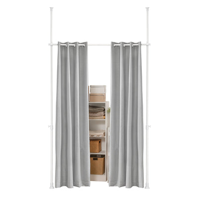 SoBuy KLS12-HG Paravent Séparateur de Pièces Rideau Télescopique Rideau Réglable en Hauteur Rideau