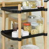 SoBuy SVW06-SCH Chariot de Service à 3 Niveaux Petit Desserte Chariot Roulant Étagère de Rangement avec Poignée pour Cuisine